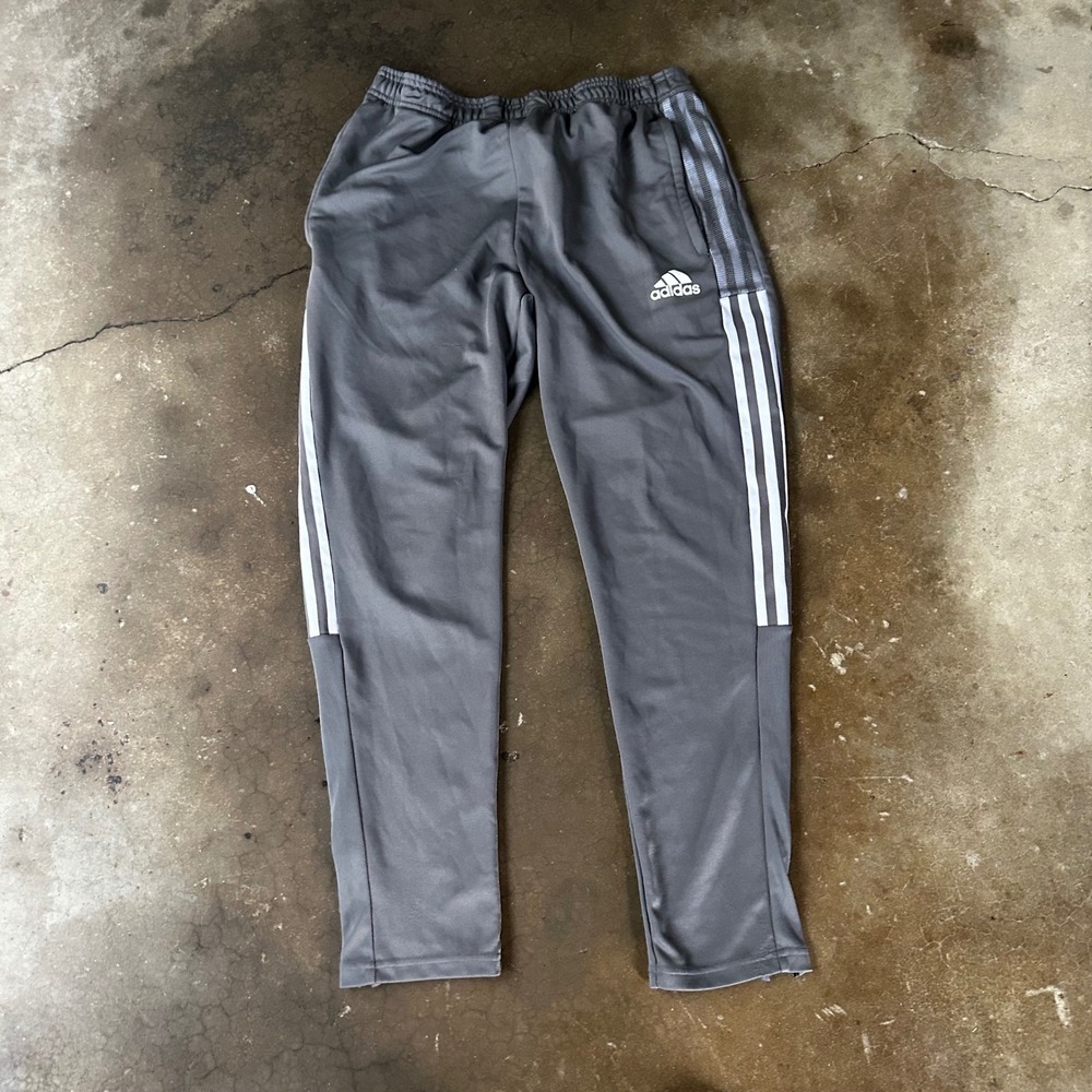 Adidas Track Pants Women Large Grey Excellent Aeroready Primegreen Joggers
